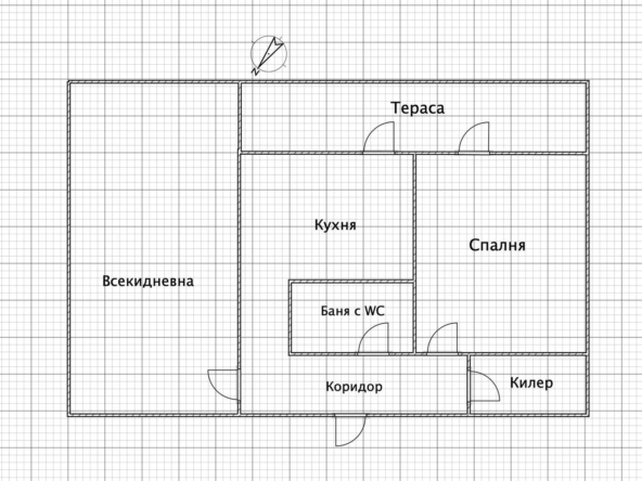 Апартамвнт с три самостоятелни помещения - 0