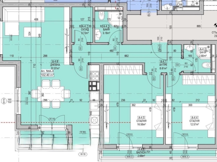Обзаведен нов тристаен апартамент - 0