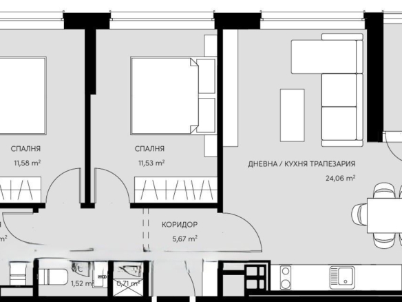Нов тристаен апартамент - кв. "Кръстова вада " - 0