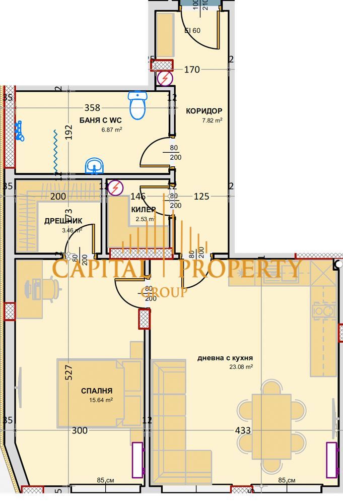 Голям двустаен апартамент, ново строителство, до ключ, с опция за ПАРКОМЯСТО, Пчелина /до Буквите/, гр. Варна - 0