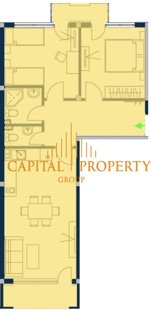 Тристаен тухлен обзаведен с опция за закупуване на паркомясто - 0