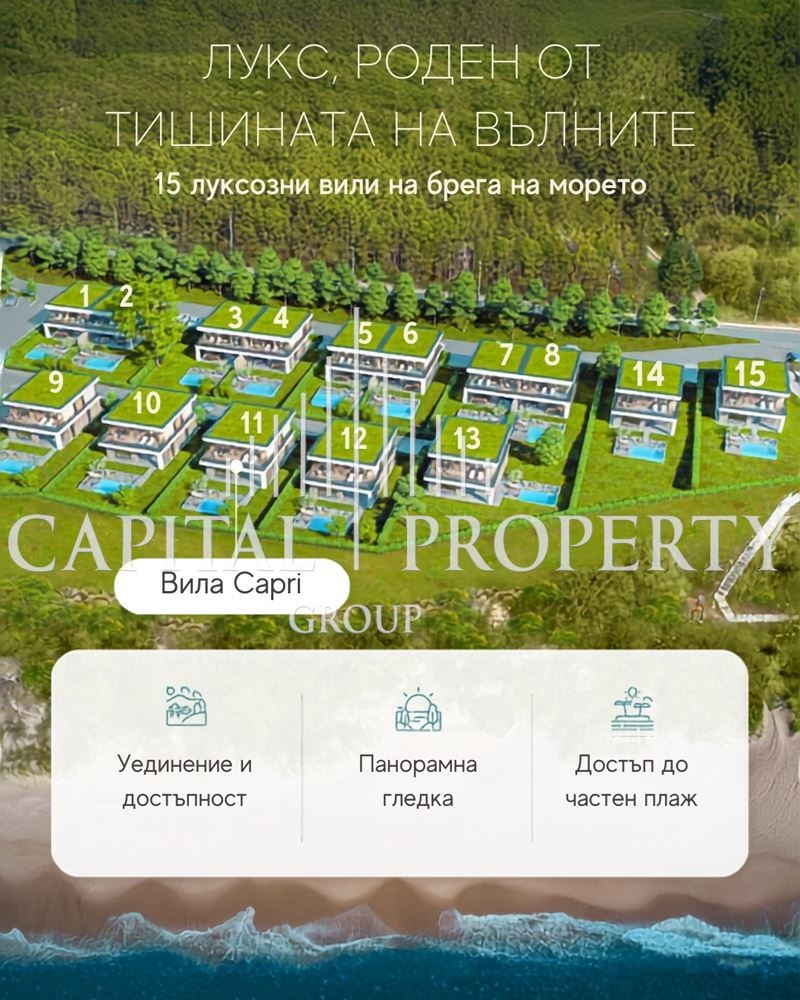 Вила Capri – първа линия море в Свети Влас - 0